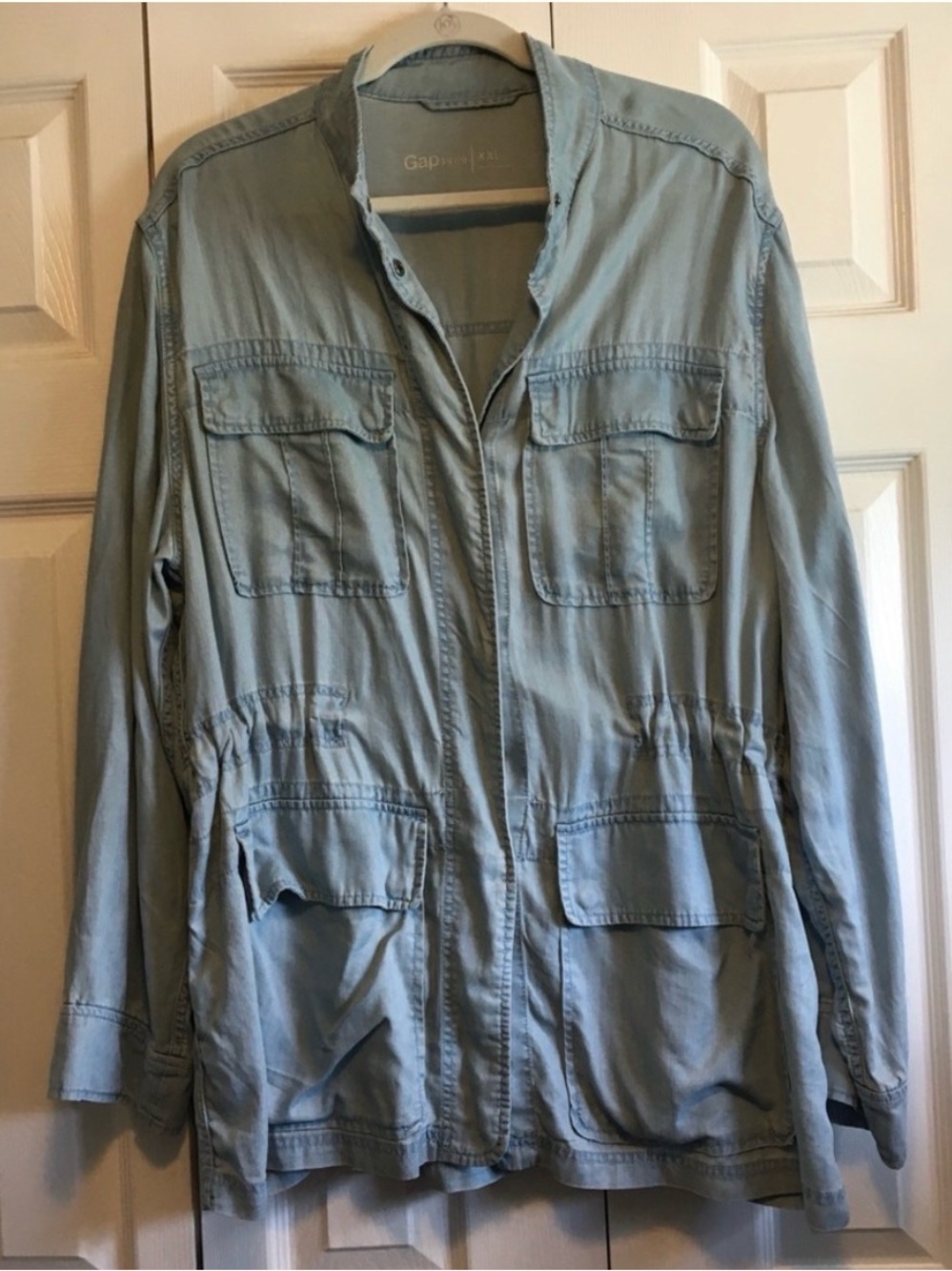 GAP Women's Pale Blue Lightweight Utility Jacket